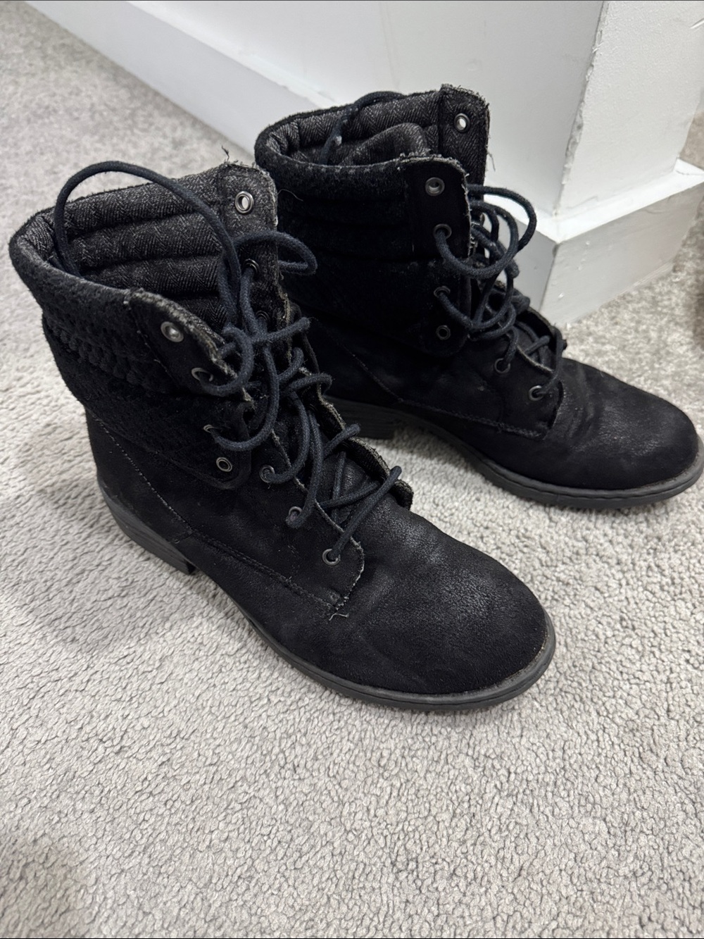 Women’s Black Lace-Up Ankle Boots